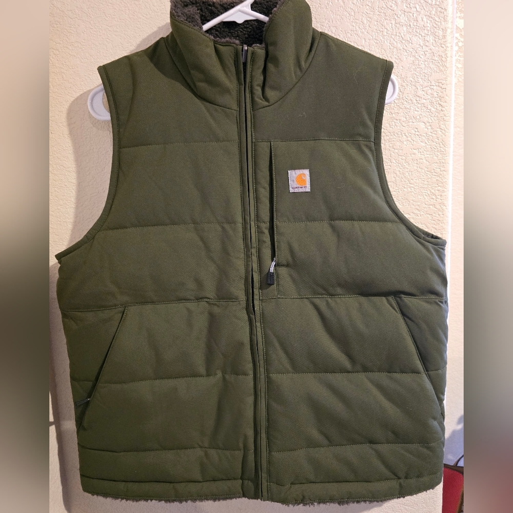 Carhartt WIP Reversible Sherpa Puffer Vest Olive Women’s M